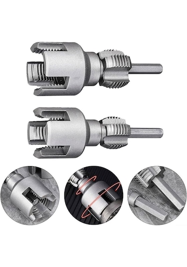 Rekotools -2 Li Set Iç Dış Plastik Boru Diş Açma Seti 1/2 Ve 3/4 Inç Borularla Uyumlu