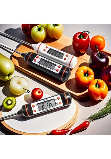 Fochsia Beyaz Et Termometresi Izgara Sonda Termometresi Çok Amaçlı Anlık Okuma 100 Kullanım