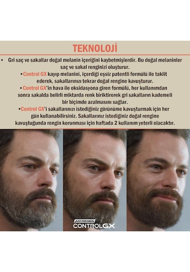Just For Men Control Gx Gri Azaltıcı Sakal Ve Bıyık Yıkama Şampuanı 118 ML