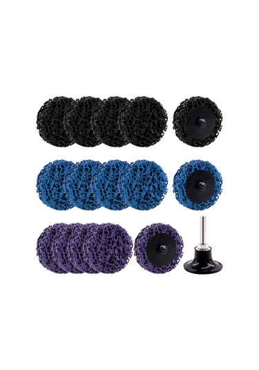 Symbee 2" Hızlı Değişim Roloc Zımpara Disk Seti - 15 Parça Çok Renkli, Pas Ve Boya Çıkarma İçin