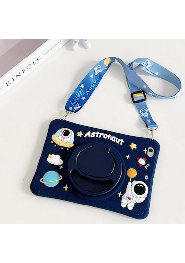 Samsung Galaxy Uyumlu Tab A9 Plus 11 İnç Sm-x110 Kılıf Astronot Çocuk