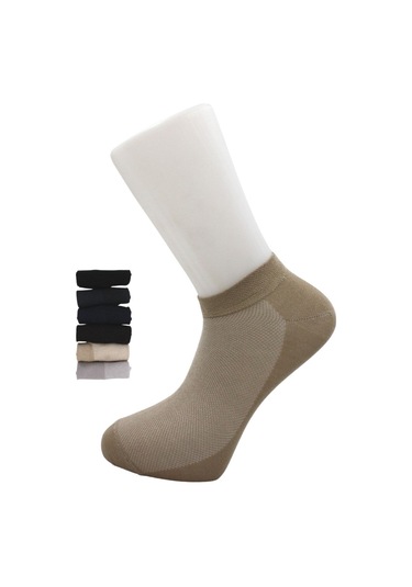 Erkek Modal Patik Çok Renkli Çorap Dikişsiz 6'lı Paket Çok Renkli