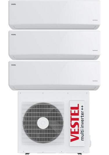 Vestel Flora Doğa 1 Dış + 3 İç Ünite (9+9+12) Duvar Tipi Multi Inverter Plus Klima