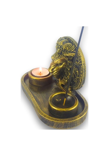 Aslan Çubuk Tütsülük Ve Tealight Altın