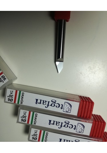 30° 6 MM YAZI, GRAVÜR,PANTOGRAF,PCB,KAZİMA UCU KARBÜR TEGFARİ