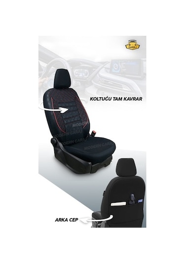 Hyundai Accent Era Fitilli Koltuk Kılıfı Boyun Yastığı Kemer Konf