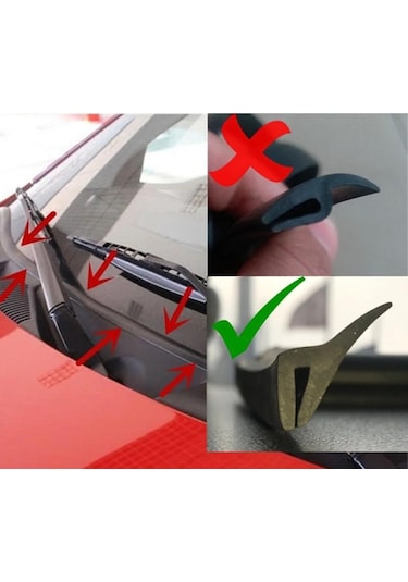 Ön Cam Dış Panel Bantlı Mühür Fitili-araç Kaput Su Engelleyici