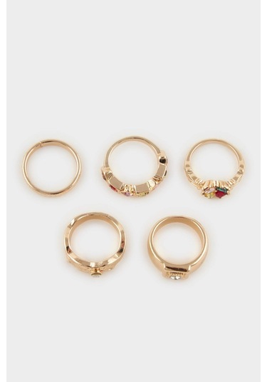 Defacto Kadın 5li Gold Yüzük F7696axnsgd1 Diğer