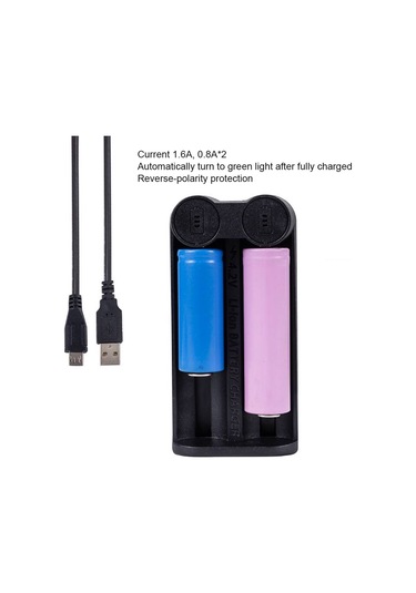 Geeksen Yonıı C2 Akıllı Li-poly Şarj Cihazı, 2 Slot, 3.7v-4.2v, 0.8a X2, 18650/26650 Pil Desteği, Usb Girişli