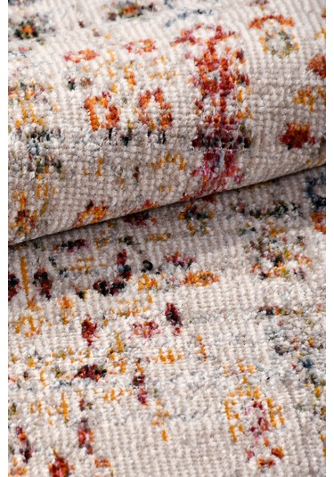 Arkaik Halı Koleksiyonu Zamansız Dokulu Desen, Tozumaz, Kolay Temizlik, İnce Form Çok Renkli