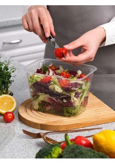 Upakovsik+ Tek Kullanımlık Kapaklı Konteyner 2000 Ml, 30 Adet 396901382 100 adet