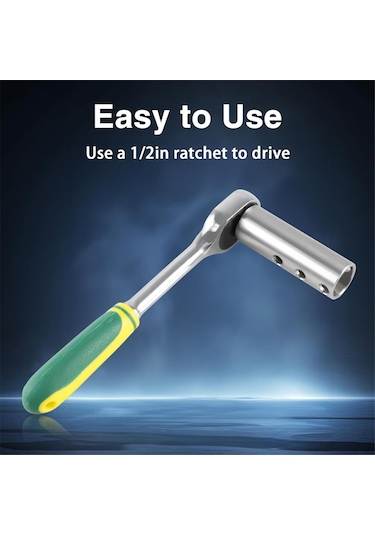 Xurunkeji Paslanmaz Çelik Römork Krikosu Elektrikli Matkap Adaptörü Ve 2 Adet 1/2 İnç Soket Adaptör Ucu, Kriko Tahrik Mili İle Uyumlu
