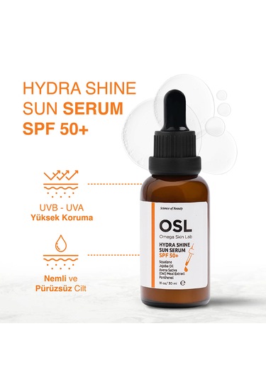 OSL Omega Skin Lab Hydra Shine Sun Nemlendirici Güneş Koruyucu Serum SPF50 30 ML