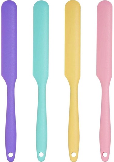 Fortunelane 4'lü Isıya Dayanıklı Silikon Spatula Seti: Kek Kreması, Tereyağı, Hamur İçin Uygun, Yapışmaz Pastacılık/tavukçuluk Al Çok Renkli