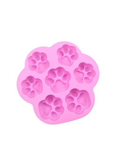 7 Hücre Küçük Ve Büyük Kedi Pençe Silikon Kek Kalıp Karikatür Diy El Yapımı Esansiyel Yağ Sabunu Kalıpları Pembe Mavi