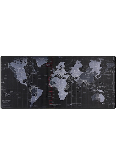 Dalong Dünya Desenli 90x40 Cm Büyük Boy Mouse Pad