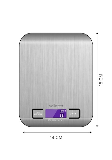 Valletta Okavango Pil Mutfak Terazisi Dijital Tartı