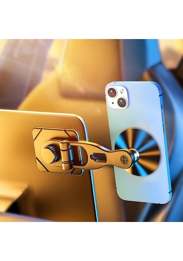 Mıknatıslı Yapışkanlı 360 Dereceli Telefon Tutacağı Tutucu Siyah Siyah