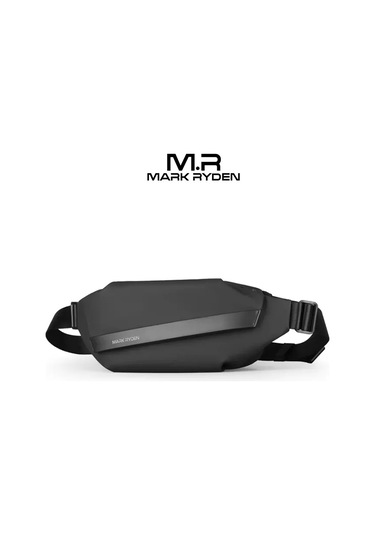 Erkekler İçin Şık Ve Pratik Su Geçirmez Çapraz Omuz Çantası - Tek Askılı Siyah Günlük Kol Çantası Siyah