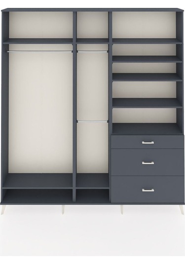 Arges Dolap 9 Raflı 3 Çekmeceli 3 Askılı 220x30x243 Antrasit-antrasit/antrasit Antrasıt/antrasıt Arges Dolap 9 Raflı 3 Çekmeceli 3 Askılı 220x30x243 Antrasit-antrasit/antrasit Antrasıt/antrasıt