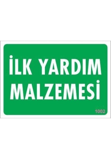 Mey Najmaddin İlk Yardım Malzemesi Uyarı Levhası 17,5x25 Kod:1002 Najmaddin