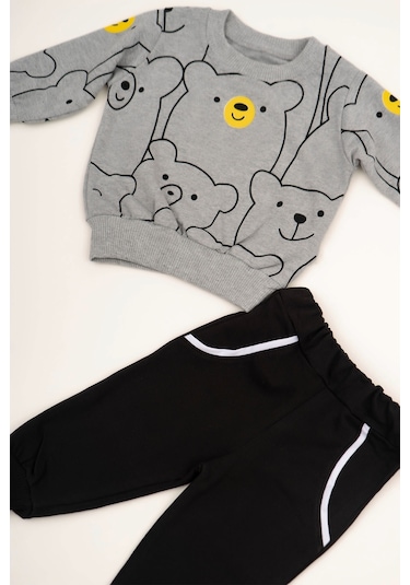 Mai Perla Smile Bear Nose 2 Li Unisex Bebek Alt Üst Takım
