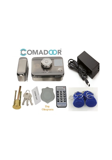 Comadoor Akıllı Apartman Kilidi Adaptörlü Kart Okuyuculu Otomat