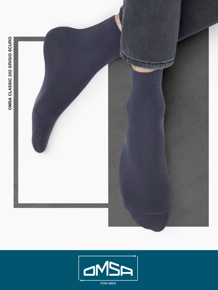 Omsa Pamuklu Yüksek Çorap 5 Çift 72595044 Koyu Gri