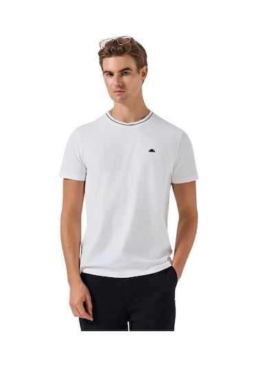 Ellesse 6sm5058-of Bisiklet Yaka Erkek Triko T-shirt - Kırık Beyaz