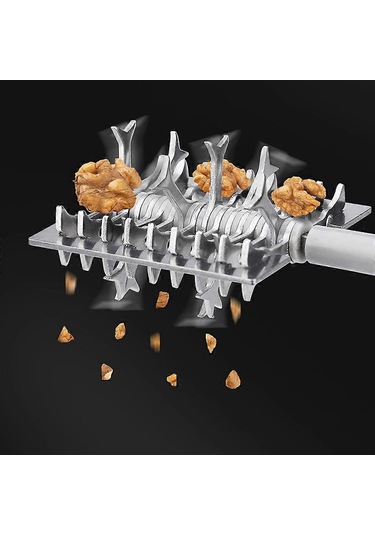 Manuel Fındık Öğütücü Kaymaz Tabanlı Fındık Doğrayıcı Öğütücü Çok Amaçlı Kuru Meyve Kırıcı Fıstık Ezici Mutfak Aleti Beyaz Siyah