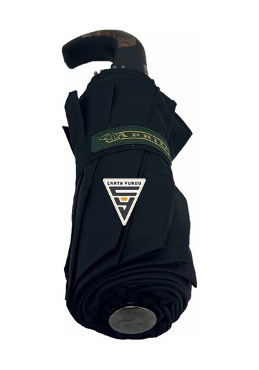 April A-226g A7 Baston Sap 10 Telli Tam Otomatik Şemsiye Siyah