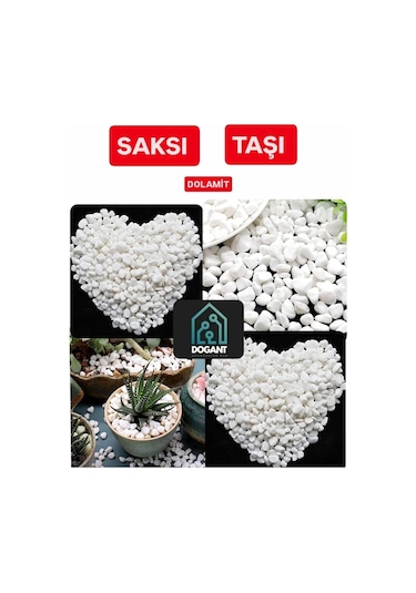 Mezar Süsleme Beyaz Çakıl Taşı 2 Kg