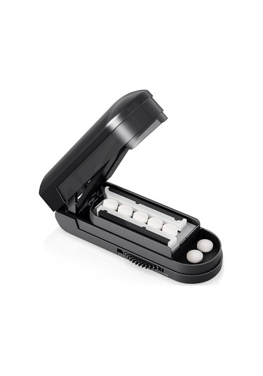 Aubyhe Siyah Çoklu İlaç Kesici - 2-15mm Boyutları, Hassas Kesim, 1/2-1/8 Parçalara Ayırma, Kaymazsız Silikon Taban Diğer