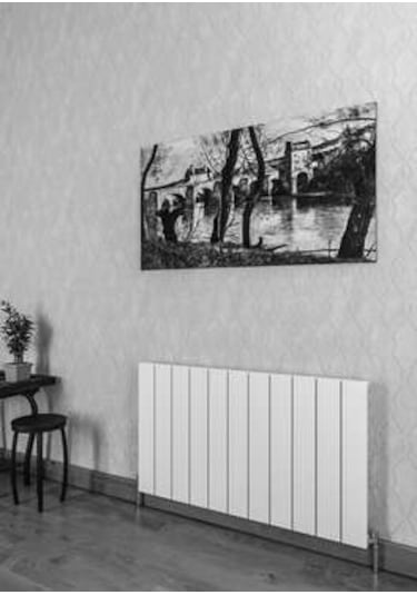 Warma Drama Yatay Alüminyum Radyatör 1040x600 Pütürlü Beyaz Ral 9016