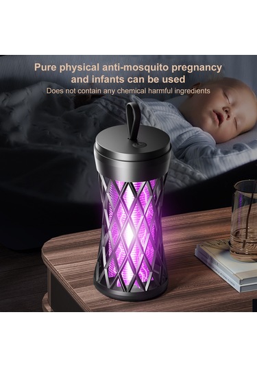 Youmex Siyah Şarjlı Sessiz Işık İçeren Elektrikli Mus Musağı Kötücü - Uçan Haşere Yok Edici Aleti