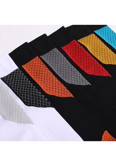 Folinda Unisex Spor Çorapları, Orta Boy, Kompresyon Desteği, Nefes Alıcı, Nem Emici, Futbol Koşu Yürüyüş İçin, Beyaz Siyah, Tek Çift Beyaz Siyah