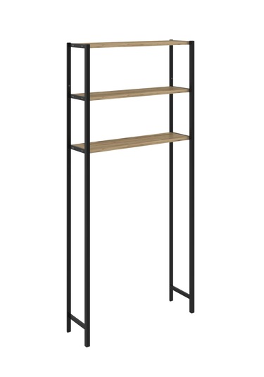 Dekoratif Makine Üstü Düzenleyici Üçlü Raf Ceviz