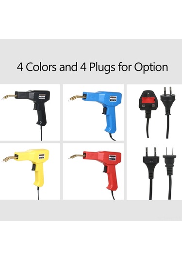 Hangfox Plastik Araba Tampon Tamir Seti: 50w Kaynak Makinesi + 200 Çivi + Teski + Pense, Kutu Paketi, Avrupa Standartı 220v Kırmızı