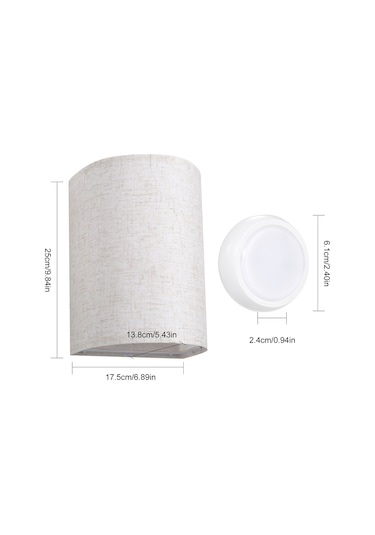 Yunboo Yd-003 Duvar Tipi Rgbw Işık - 16 Renk 3 Modlu, Kum Rengi Kumaş Abajur, Uzaktan Kumanda, 10 Seviye Parlaklık, Zamanlayıcı 2 Adet Bej