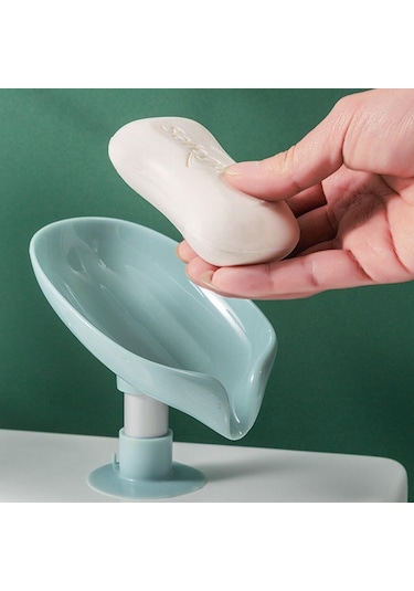 Yeşil 1 Adet Vantuzlu Su Giderli Sabunluk Şık Tasarımlı Su Tutmaz Katı Sabunluk Diğer