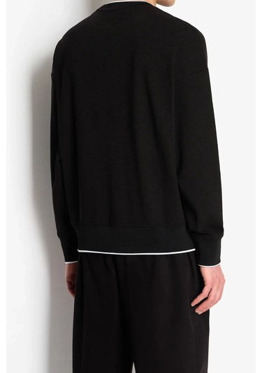 Erkek Bisiklet Yaka Sweatshirt-siyah Siyah