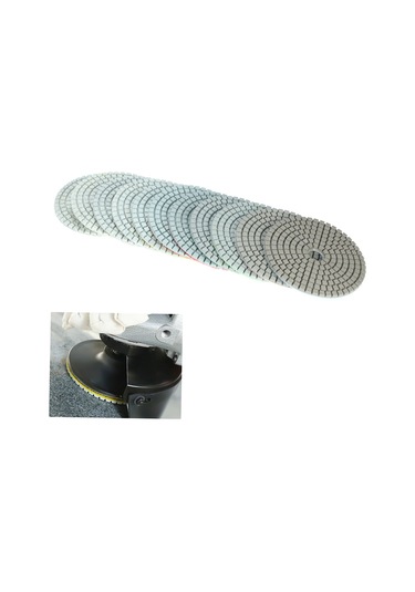 11 Adet 4 İnç Elmas Islak Parlatma Pedleri Taşlama E3188