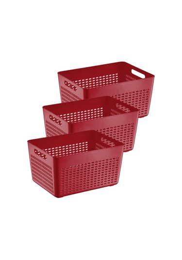 Selka Home 3'lü 7 Lt Lavin Süzgeç Bordo