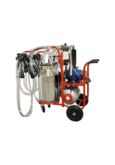 Sezer Çelik Güğüm Dört Başlık İnek Sağım Makinesi