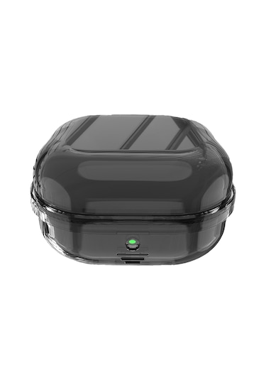 Samsung Uyumlu Galaxy Buds 4 Pro / Buds 4 Kılıf Kristal Silikon Şeffaf Case 47 Siyah