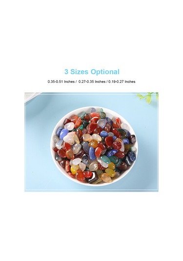 Vkemall Doğal Ayarakta Kırık Taşlar, Pürüzsüz Parlatılmış, Renkli 9-13mm, 500g, Akvaryum Dekorasyonu, Dıy Malzemesi