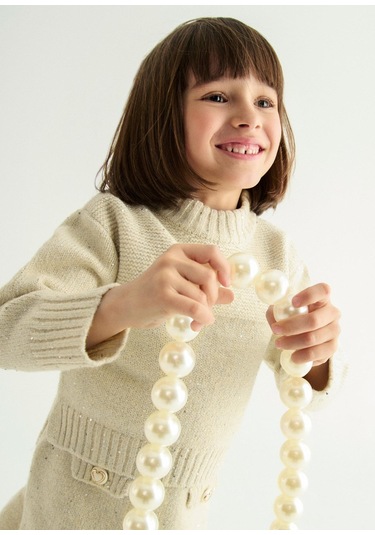 Mayoral Abel&lula Kız Çocuk Triko Etek Takım Bej