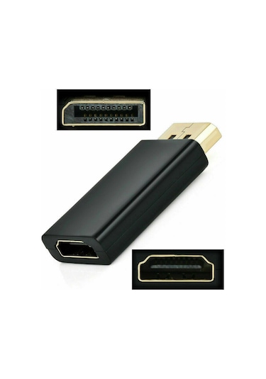 Displayport To Hdmi 4K Kablo Display Port Çevirici Dönüştürücü Mini