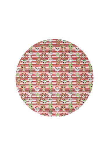 Noel Desenli 47 İnç Yuvarlak Flanel Battaniye, Yetişkin Ve Çocuk İçin, Yumuşak, Rahat Ve Hafif Noel Karakter Çizgili