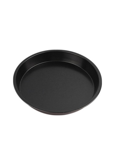 Ulzyvf Yuvarlak Pizza Tepsisi Siyah Plakası Pizza Pişirme Tepsisi 7ın Xm Siyah
